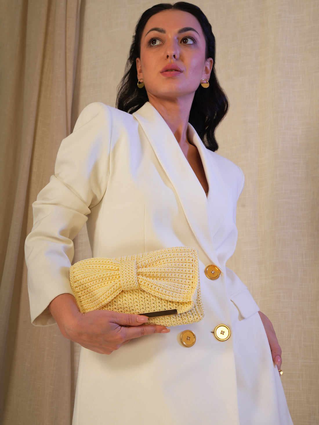 Bow Clutch | variant: Beige