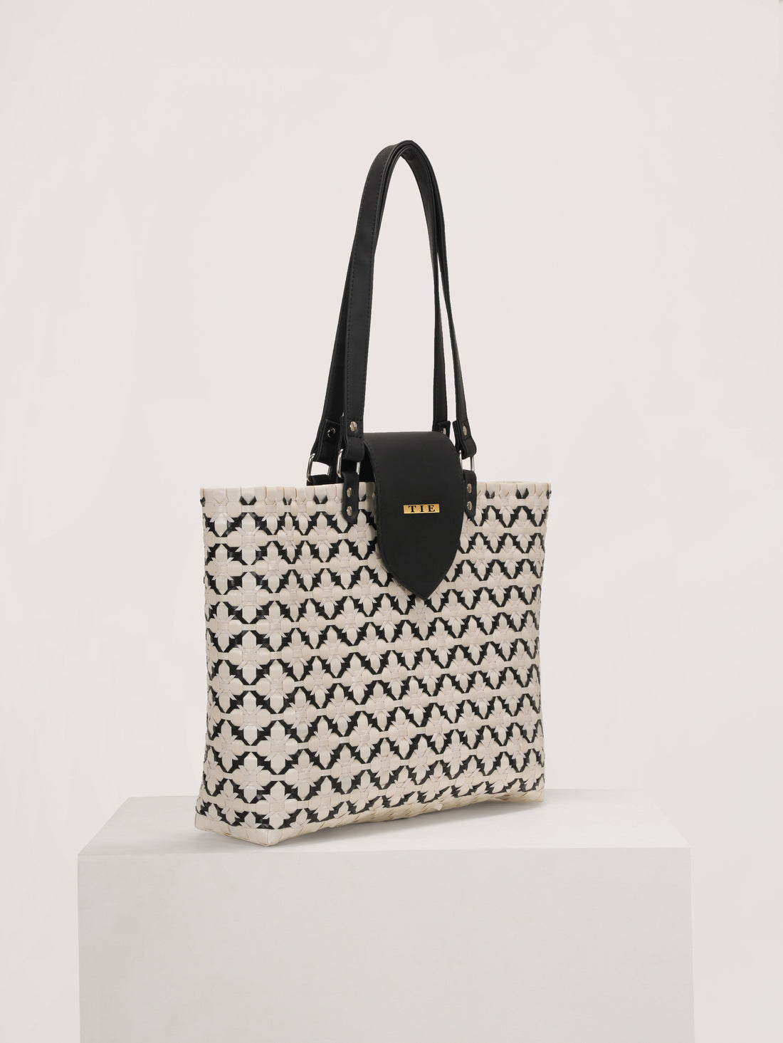 Chettinad Classic White Tote Bag | variant: White