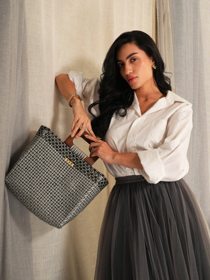 Openweave Wire Basket - Black & Grey