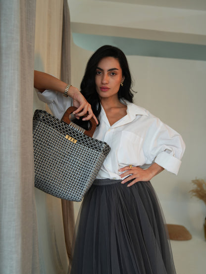 Openweave Wire Basket - Black & Grey