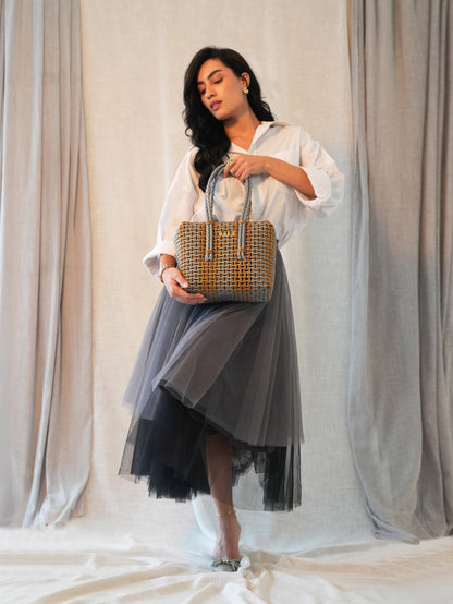 Closeweave Wire Basket - Gold & Silver