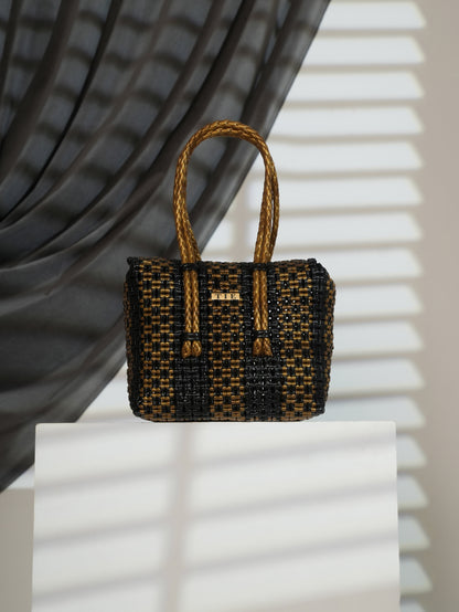 Closeweave Wire Basket - Black & Gold