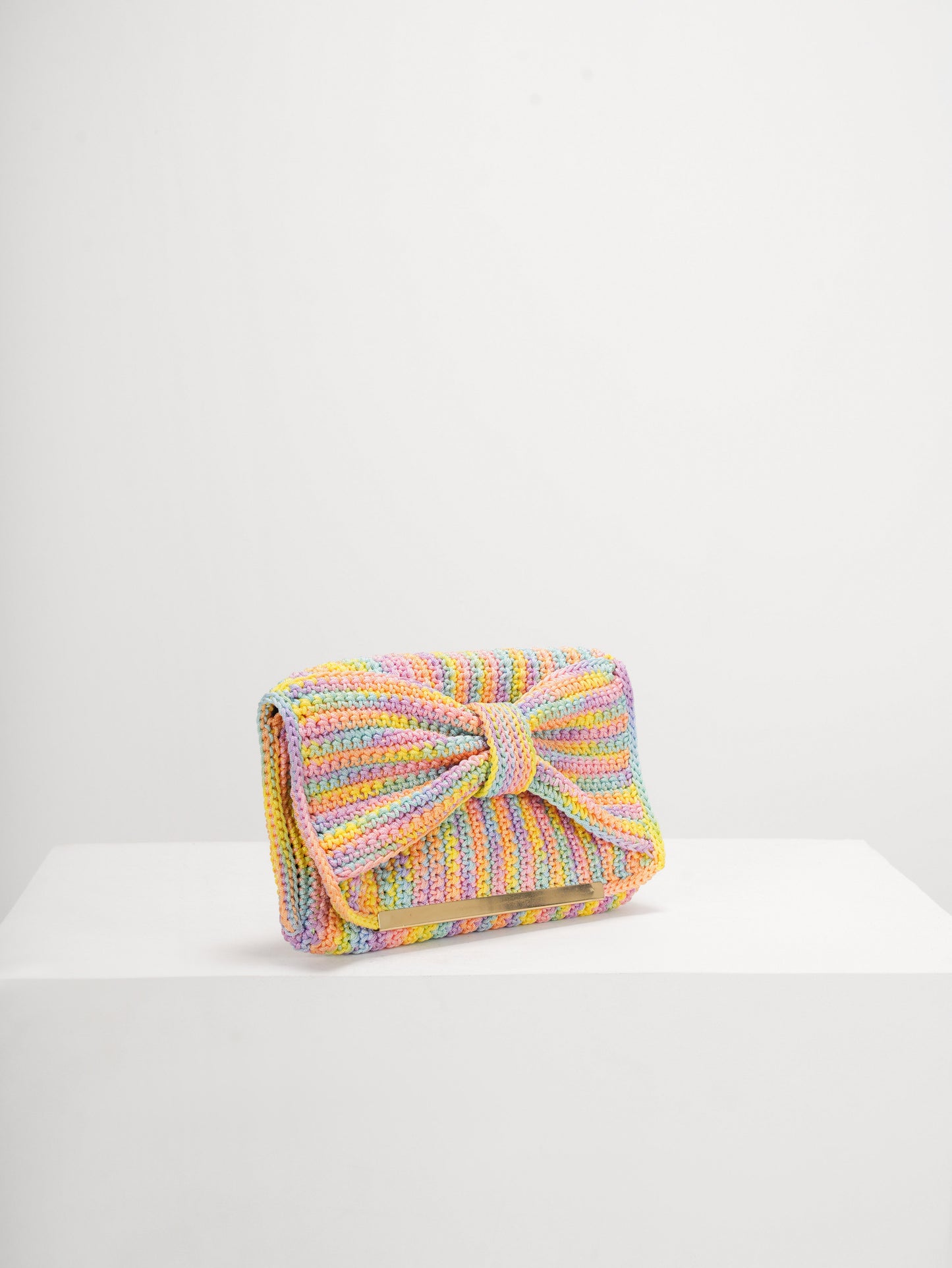 Multi Colour Bow Clutch