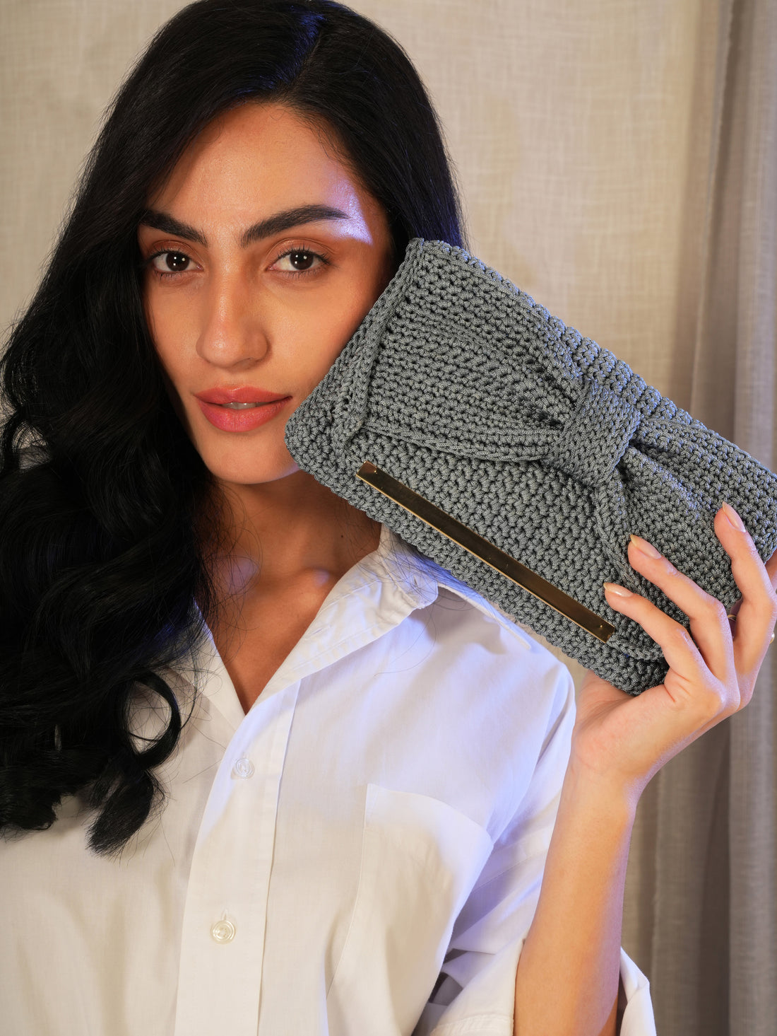 Bow Clutch | variant: Grey