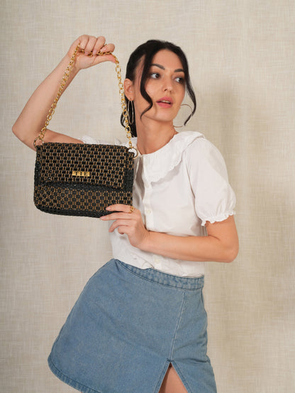 Juno Black & Gold Wire Sling