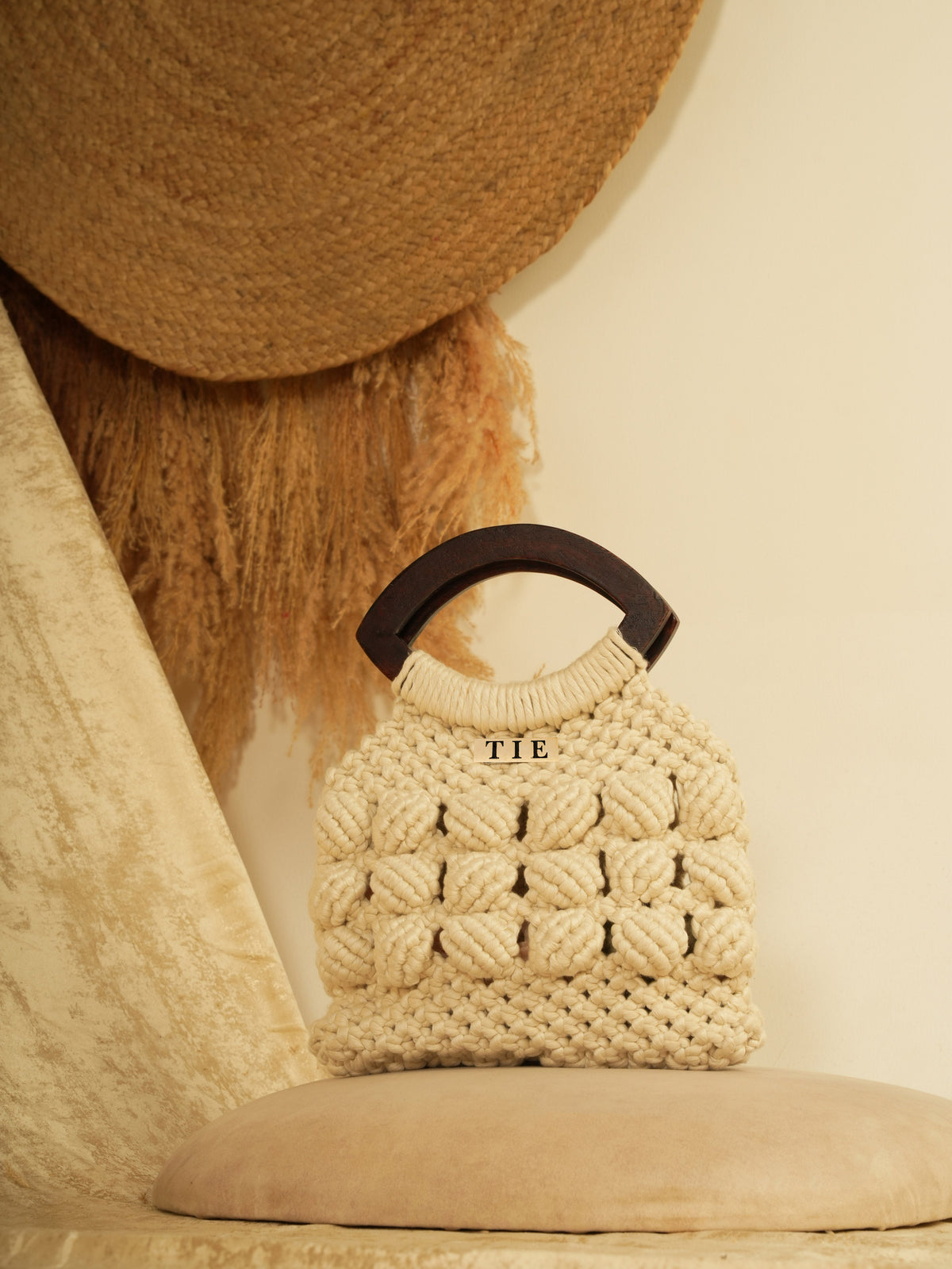 Rae Macrame Shell Bag