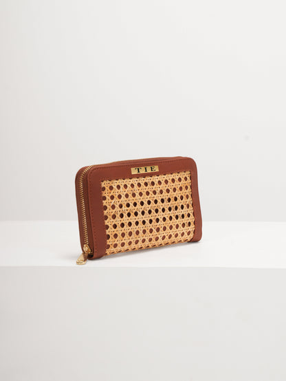 Twyla Tan Cane Clutch